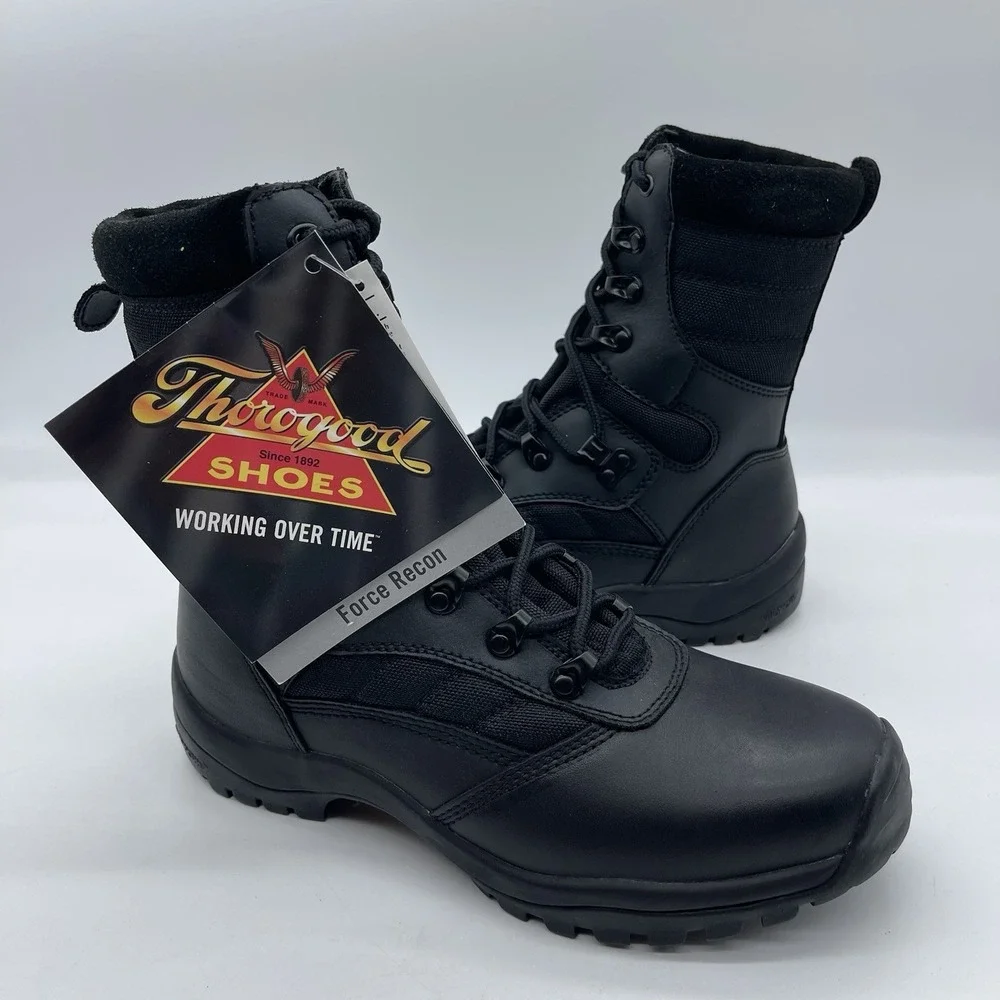 Thorogood 834-6092 Men's Size 8.5 W Black Leather 8